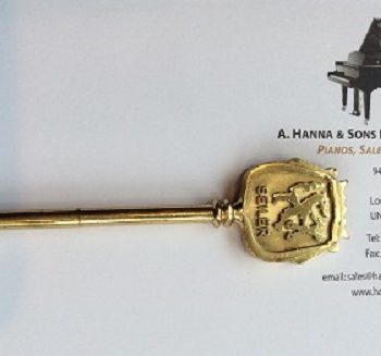 Original Seiler Grand Piano Key