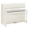 Yamaha P116 Upright Acoustic Piano in Polished White with Chrome Fittings