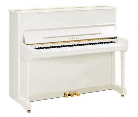 Yamaha P121 Upright Acoustic Piano Polished White