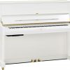 Yamaha U1 SH2 Upright Acoustic Piano in Polished White