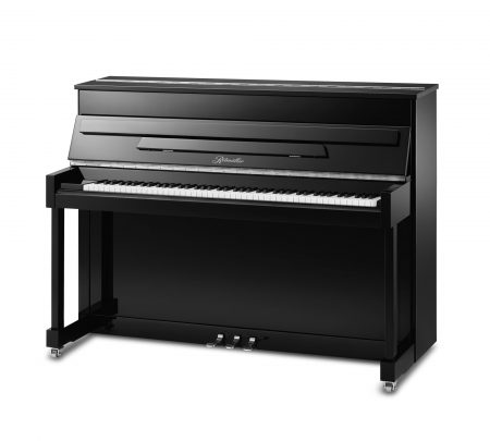 Ritmuller Classic EU110S Silent Upright Piano -Black Chrome