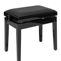 Adjustable piano stool bench black